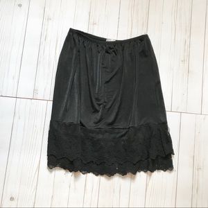 Altar’d State Black Slip Skirt Extender Lace Trim